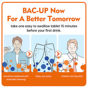Health Supplements : BAC-UP Alcohol Detox Enzyme Booster -(2 packs *2 Tablets/ Pack)